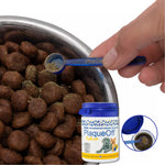 Kit premium de salud y nutrición para perros, incluye productos de higiene dental, suplemento de aceite Omega 3 y 6, y snacks de entrenamiento/recompensa.