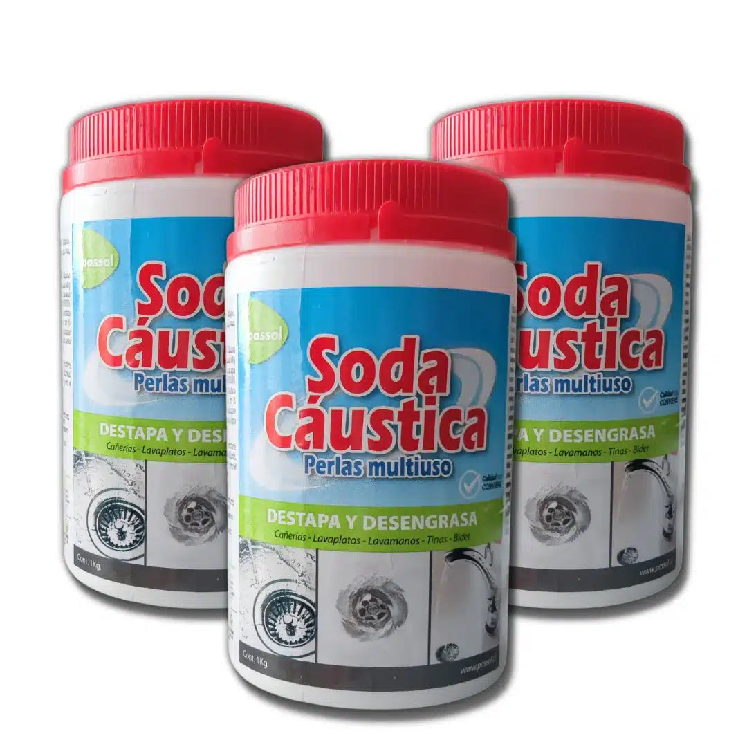 Pack Passol de soda cáustica para limpieza