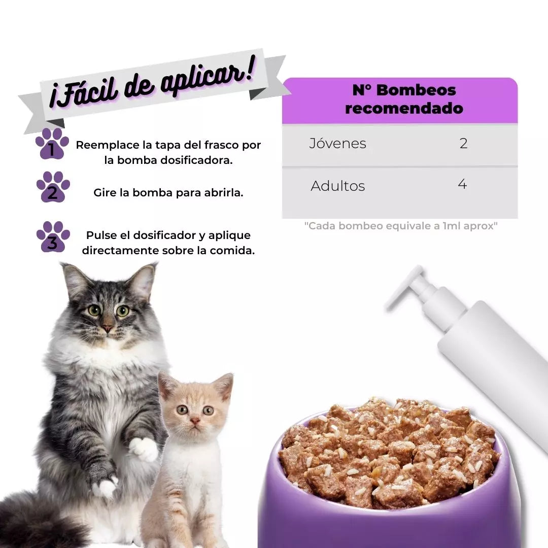 Suplemento Superpet Omega 3 6 para gatos con EPA DHA 125 ml