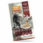 Snack para gato Fit Fórmula, puré cremoso de salmón, premio líquido de alta palatabilidad ideal para hidratación y nutrición felina.