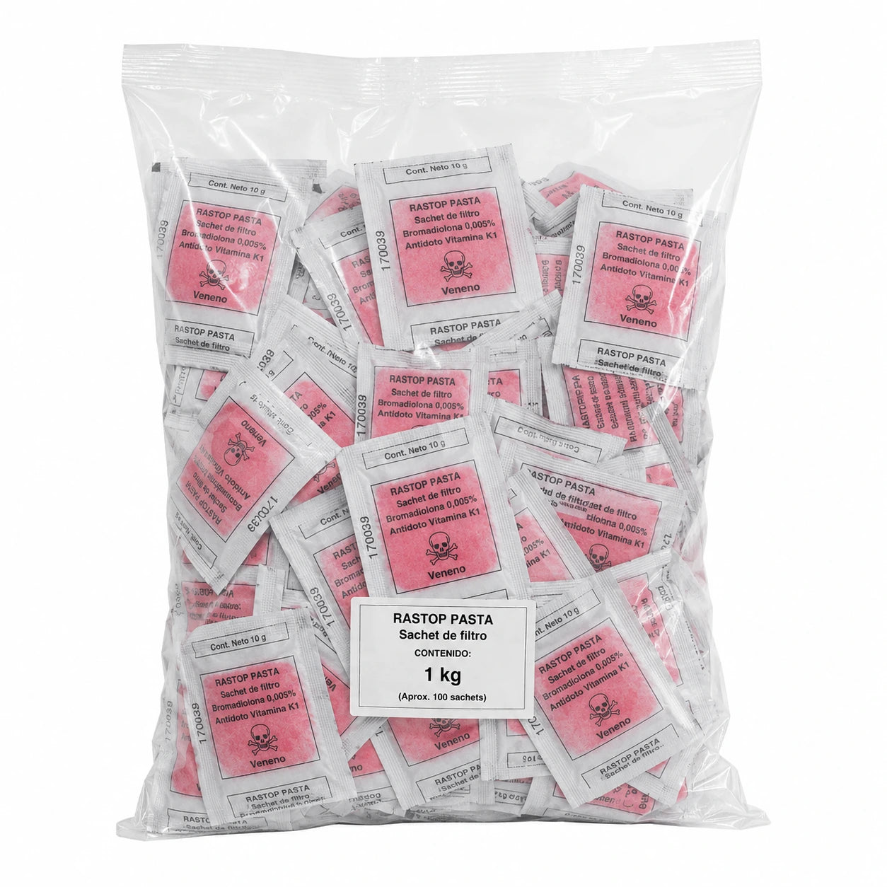 Rastop Pasta Veneno Para Ratones 100 Unidades 1Kg