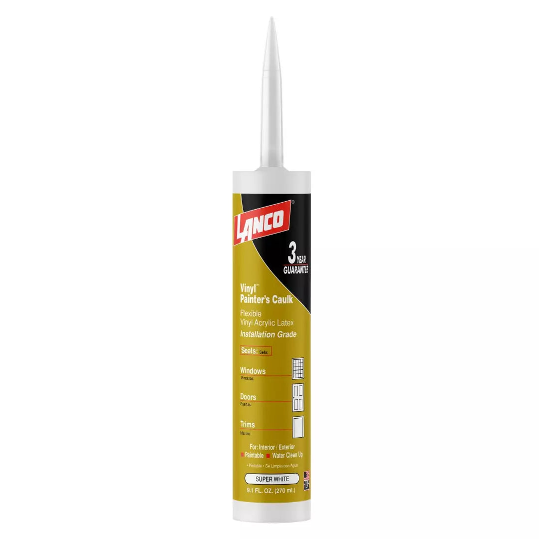Pack de 6 tubos de sellador acrílico Lanco pintable para rellenar juntas y grietas