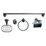 Set de 5 accesorios de baño Taumm Tipo Colomba en Zamak cromado.