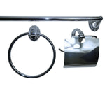 Set de 5 accesorios de baño Taumm Tipo Colomba en Zamak cromado.