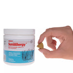 suplemento natural Suniallergy para mascotas, formulado para el cuidado intensivo y alivio de síntomas de alergias en perros y gatos.
