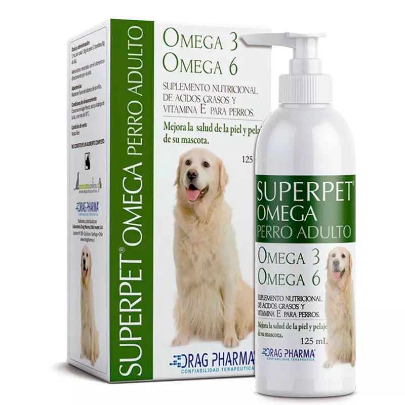 Aceite Omega 3 y 6 Superpet 125 ml suplemento para perros adultos