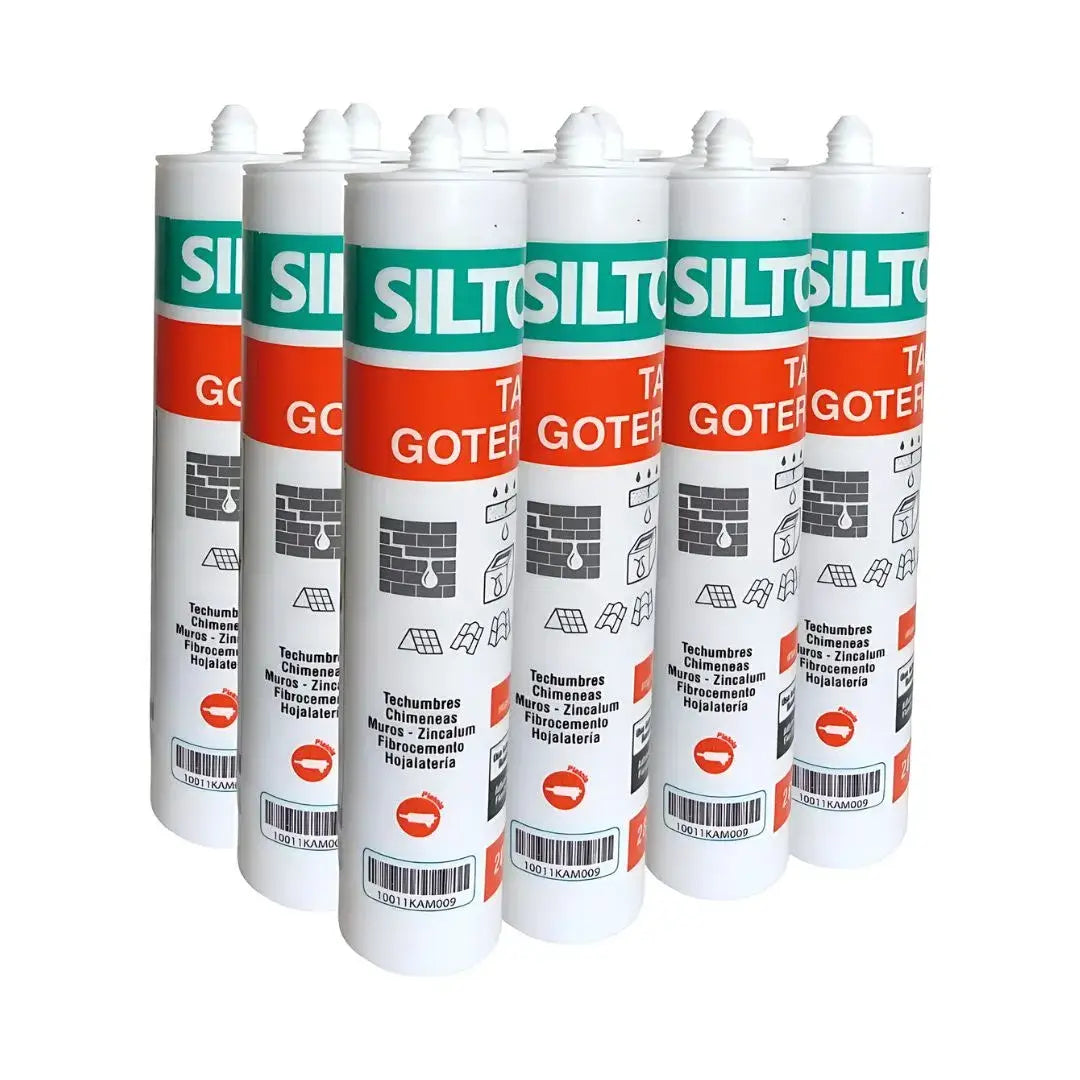 Silicona gris Siltop 12 unidades para sellado de goteras