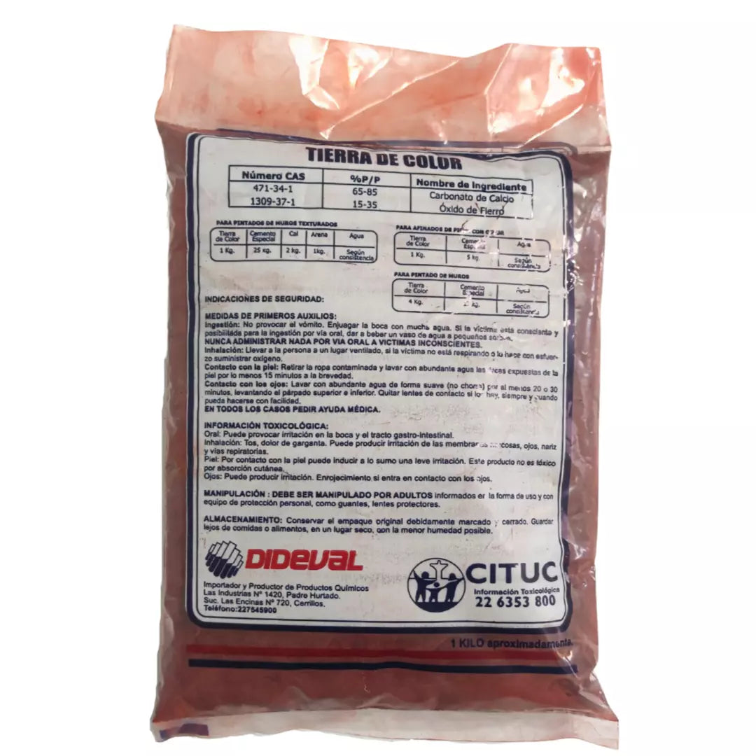 Tierra decorativa roja Dideval 1 kg para jardinería y paisajismo