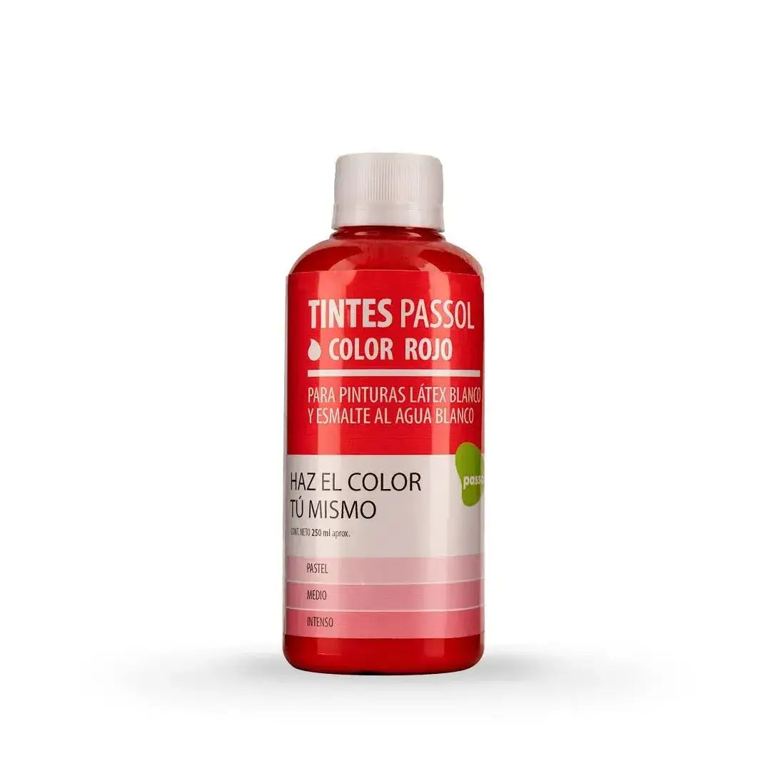 Tinte Passol Rojo Concentrado Universal para Pinturas 250 ml