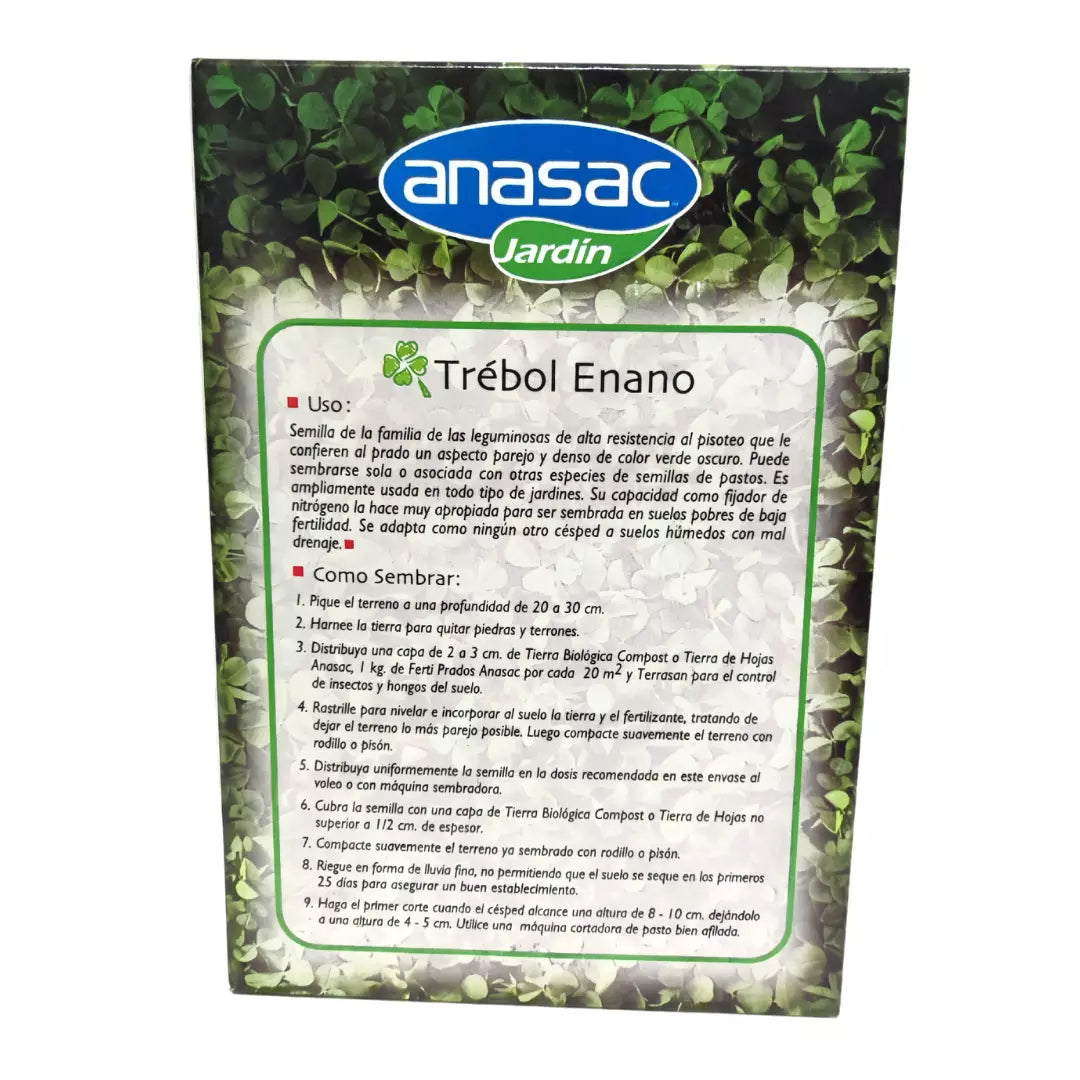 Semillas de prado Anasac con trébol enano