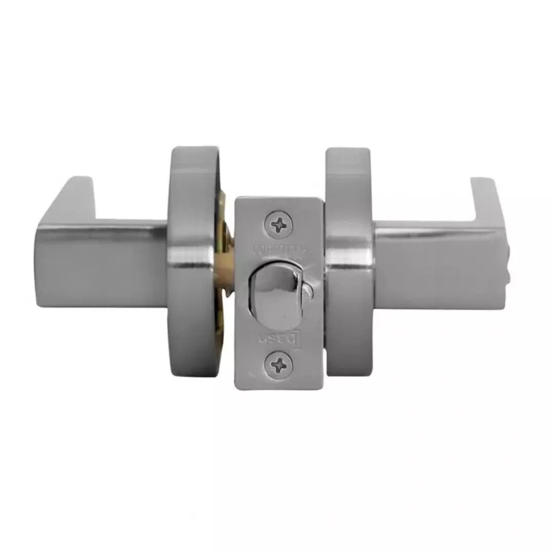 Cerradura de manilla cuadrada Bash 8809, ideal para puertas de dormitorio u oficina, con mecanismo de seguridad y acabado metálico