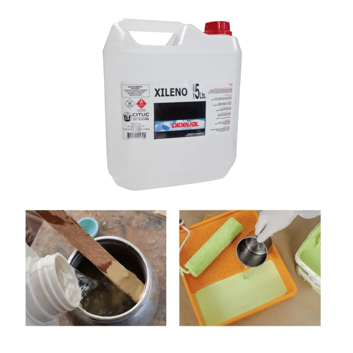 Xileno Diluyente de Pinturas Dideval de 5 Litros