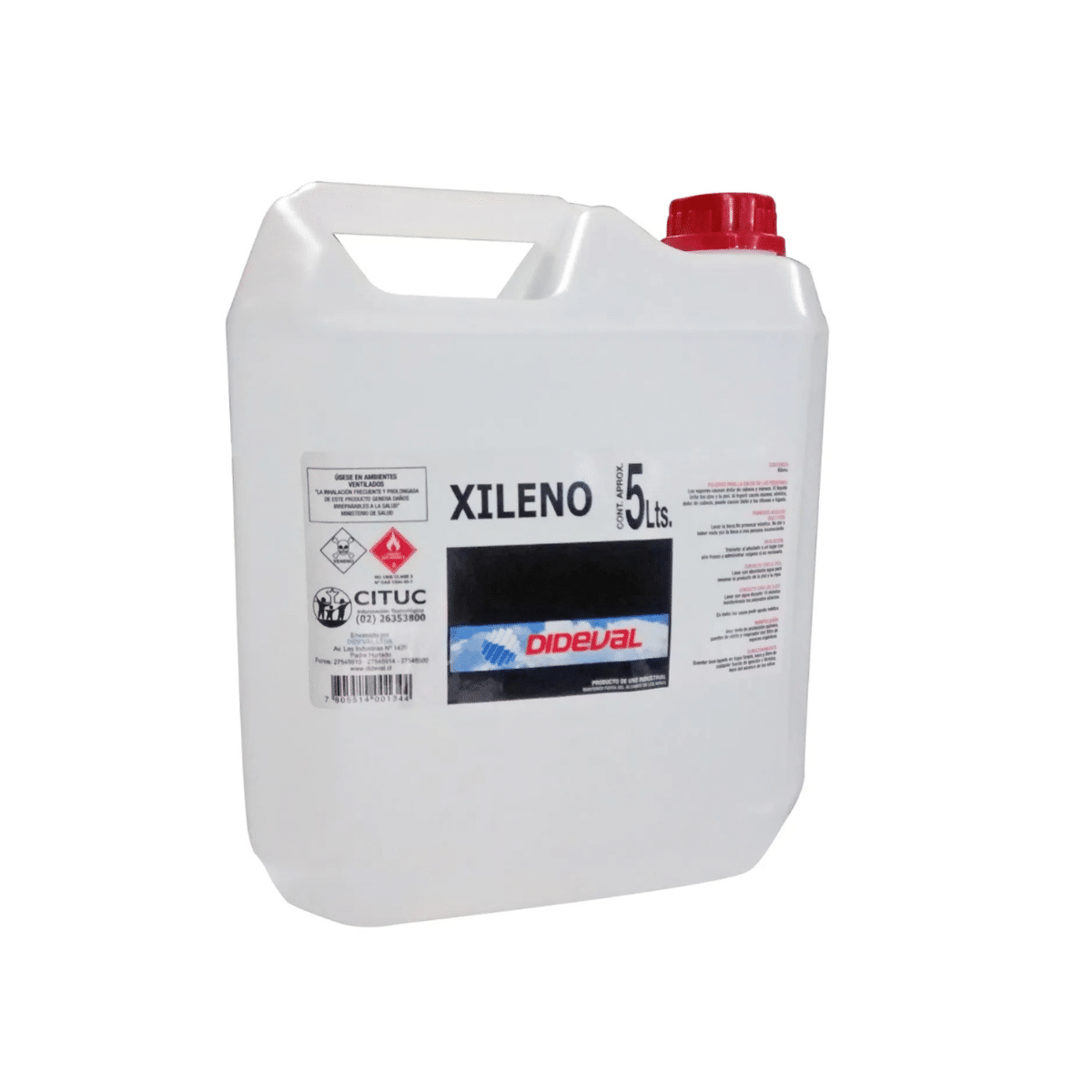 Xileno Diluyente de Pinturas Dideval de 5 Litros