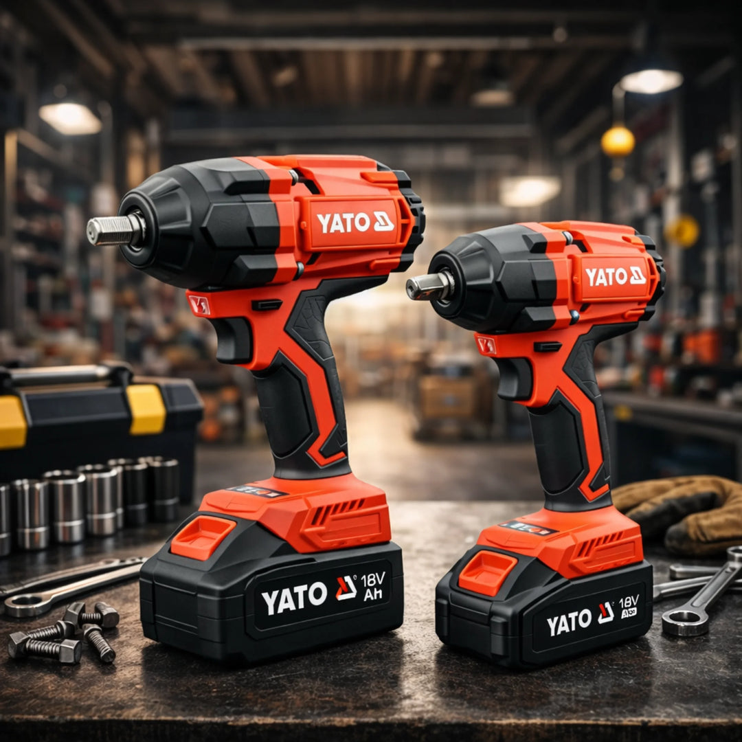 Llaves de impacto Yato de 850 Nm y 350 Nm para trabajos mecánicos y de construcción en Baumart