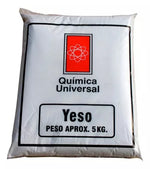 Yeso 5kg Química Universal, ideal para revoques, enlucidos y molduras. Fácil de preparar y aplicar, proporciona acabados lisos y duraderos.
 Consideraciones Adicionales: